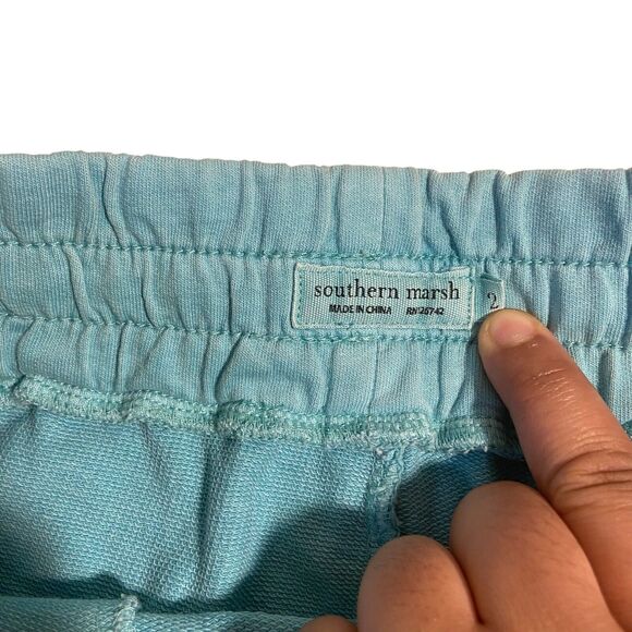 Southern Marsh Women's Size 2 Rachel‎ Relaxed Shorts Blue Loungewear Cozycore - Picture 3 of 14